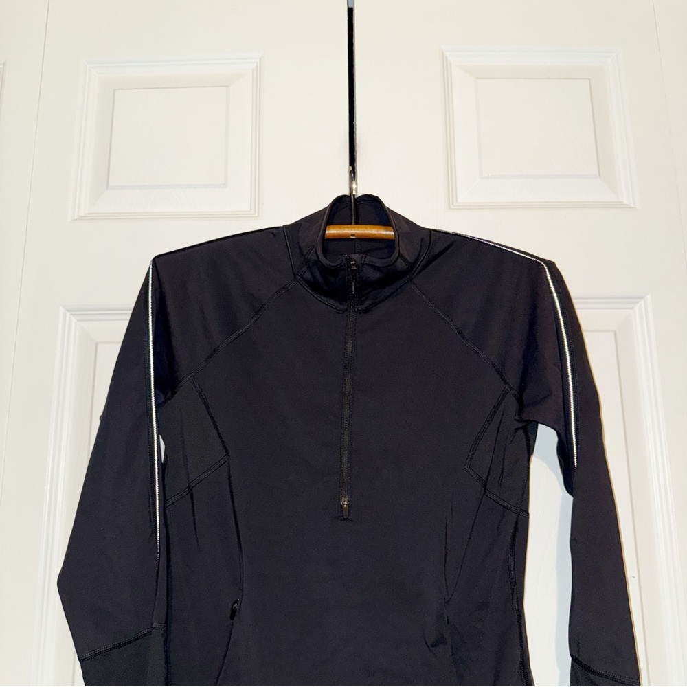 Athleta Eclipse Half Zip Pullover Black Size Medi… - image 8